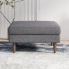 Amber - Square Upholstered Ottoman - Dark Gray / Gray - Image 7