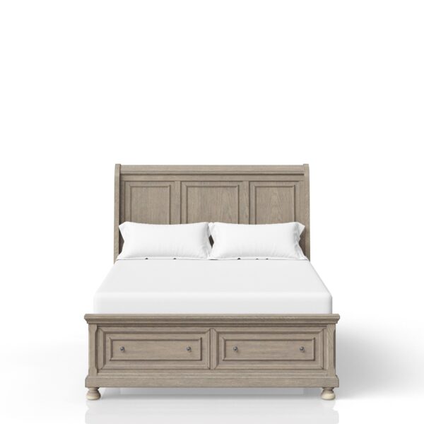 King Storage Bed - Antique Gray