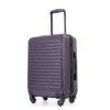 20" Carry On Luggage Lightweight Suitcase, Spinner Wheels - Purple - Image 10