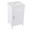 Modern 20.3" Bathroom Vanity With Sink, Functional Drawer, Soft Closing Door - White - Image 18