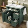 Bathroom Vanity With Top Sink, Modern Bathroom Storage Cabinet & 2 Drawers And A Tip-Out Drawer, Single Sink Bathroom Vanity - Green - Image 20