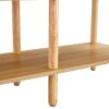 Modern Double Deck TV Cabinet Is Suitable For Living Room, Rectangular Center Table With Open Storage Shelf, Rounded Rubberwood Legs, Stable And Durable - Burly Wood - Image 8