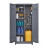 Metal Storage Cabinets, Cleaning Tool Cabinet With Locking Door, Tall Broom Tool Organizer, Large Storage Cabinet For Kitchen - Gray - Image 22