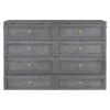 Queen Murphy Elegant Bed With Spacious Drawers - Gray - Image 9