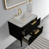 Elena - Modern Bathroom Vanity With Sink Luxury Bathroom Vanity With Ample Storage, 2 Soft Close Drawers, 2 In 1 Floating Or Freestanding Design - Black - Image 4