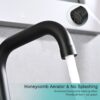 Widespread Bathroom Sink Faucet With Pop Up Drain And Brass Construction - Matte Black - Image 4