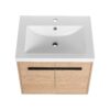 Bathroom Vanity Set With Resin Countertop Sink, 2 Doors - Oak - Image 17