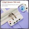 Hardshell Luggage Sets 3 Pieces 20" / 28" Luggages And Cosmetic Case Spinner Suitcase With Tsa Lock Lightweight - Purple - Image 3