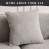 Compression Sofa: Combining Chaise Longue With 3 Seater, Wood Grain Chenille Fabric, Full Sponge Compression Sofa, Combined Sofa With 4 Pillows For Living / Home Furniture / Apartment - Gray - Image 15