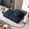Modern Oversized Modular Sectional Sofa, Sparkling Chenille Soft Cushion Sofa With 2 Pillows, Diy Combination Tufted Sofa, No Assembly Required - Blue - Image 5