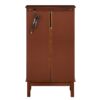 Curio Cabinet Lighted Curio Diapaly Cabinet With Adjustable Shelves And Mirrored Back Panel, Tempered Glass Doors 3 Tier, (E26 Light Bulb Not Included) - Cherry - Image 14