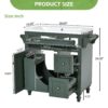 Bathroom Vanity With Top Sink, Modern Bathroom Storage Cabinet & 2 Drawers And A Tip-Out Drawer, Single Sink Bathroom Vanity - Green - Image 10