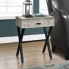 Accent Side Table, 1 Storage Drawer, Contemporary And Modern - Gray - Image 10