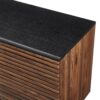 Contemporary Sliding Slat Door Sideboard - Ebony / Dark Walnut - Image 4