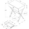 Accent Side Table, Storage Drawer, Contemporary & Modern - Taupe - Image 6