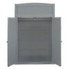 Twin Size Loft Bed With Desk, Wardrobes, 4 Drawers And 4 Shelves Construction - Gray - Image 8