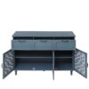 3 Door 3 Drawer Cabinet, American Furniture, Suitable For Bedroom, Living Room, Study - Blue - Image 16
