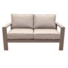 Loveseat, Wood Grained - Light Brown - Image 7