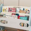 Kids Toy Storage Organizer With 2 Tier Bookshelf, Toy Storage With 12 Bins - Blue - Image 7