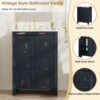 Vintage Style Small Bathroom Vanity Combo With Ceramic Sink, 2 Soft-Close Doors - Espresso - Image 4