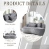 Bean Bag Sofa Lazy Sofa Durable Comfort Lounger High Back Bean Bag Chair Couch For Adults And Kids, Indoor & Outdoor - Dark Gray - Image 6