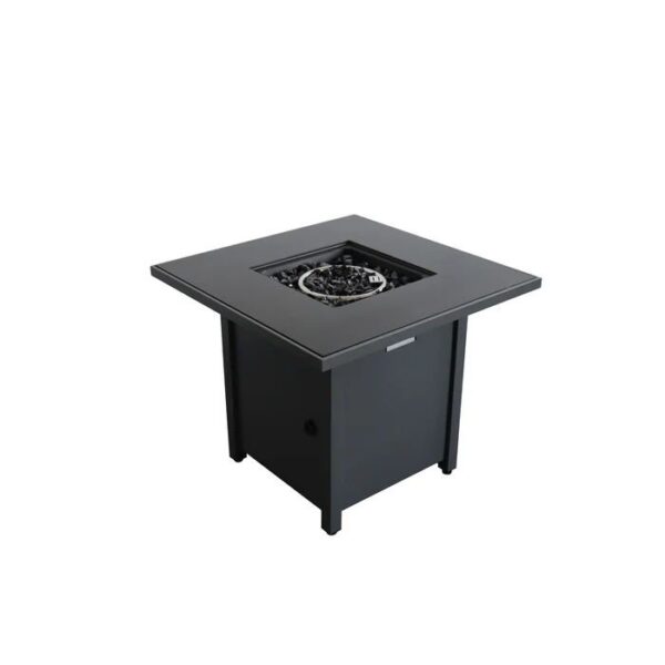 Powder Coated Fire Pit With Surface - Gray