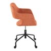 Margarite - Contemporary Adjustable Office Chair - Black / Orange - Image 2