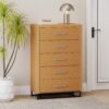 Glimmering Chest With 5 Drawers And Iron Base - Maple / Black - Image 10