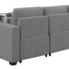 Pensole - Reversible Pop-Up Sleeper Sectional - Gray - Image 4