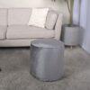 Shimon - Cylinder Pouf Ottoman And Floor Cushion - Pewter Gray - Image 2
