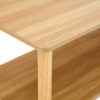 Modern Double Deck TV Cabinet Is Suitable For Living Room, Rectangular Center Table With Open Storage Shelf, Rounded Rubberwood Legs, Stable And Durable - Burly Wood - Image 7