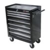 7 Drawers Multifunctional Tool Cart With Wheels - Black - Image 10