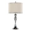 Ashland - Contemporary Table Lamp With Trim (Set of 2) - Polished Chrome / Cream - Image 2