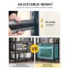 Storage Shelves 5 Tier Heavy Duty Metal Shelving Unit Adjustable Shelving Units And Storage Rack Kitchen Garage Shelf - Black - Image 7