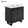 Bathroom Vanity Set With Sink, Combo Cabinet, Bathroom Storage Cabinet, Solid Wood Frame - Black - Image 26