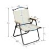 Folding Outdoor Chair For Indoor, Outdoor Camping, Picnics, Beach, Backyard, Bbq, Party, Patio - Beige - Image 3