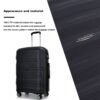 Hardshell Suitcase Spinner Wheels Pp Luggage Sets Lightweight Durable Suitcase & Tsa Lock, 3 Piece Set (20/24/28) - Black - Image 11