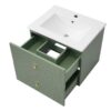 Wall Mounted Bathroom Vanity With 2 Drawers, Ideal For Small Bathrooms - Green - Image 13