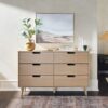 Mid-Century Hans 6 Drawer Dresser With Cut-Out Handles - Riviera Brown - Image 4