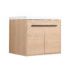 Bathroom Vanity Set With Resin Countertop Sink, 2 Doors - Oak - Image 15