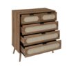 Modern 5 Drawer Accent Storage Cabinet For Living Room, Bedroom, Dining Room, Or Study - Walnut - Image 13