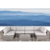 Patio Sofa Set For 4 With Cushions Convenient Outdoor Seating Group - Brown / Gray - Image 6