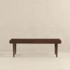 Mia - Mid-Century Modern Bench - Dark Brown - Image 5