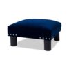 Jules - Square Accent Footstool Ottoman - Navy Blue - Image 2