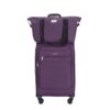 5 Piece Set (18/23/27/Travelbag /Toiletry Bag), Softshell Suitcase Spinner Wheels Terylene Polyester Luggage Sets Carry On Suitcase Luggage Lightweight Durable Suitcase - Purple - Image 9