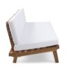 Hillcrest - V Shaped 4 Piece Sof Set With Coffee Table Cushions, Sandblast Finish - White - Image 5