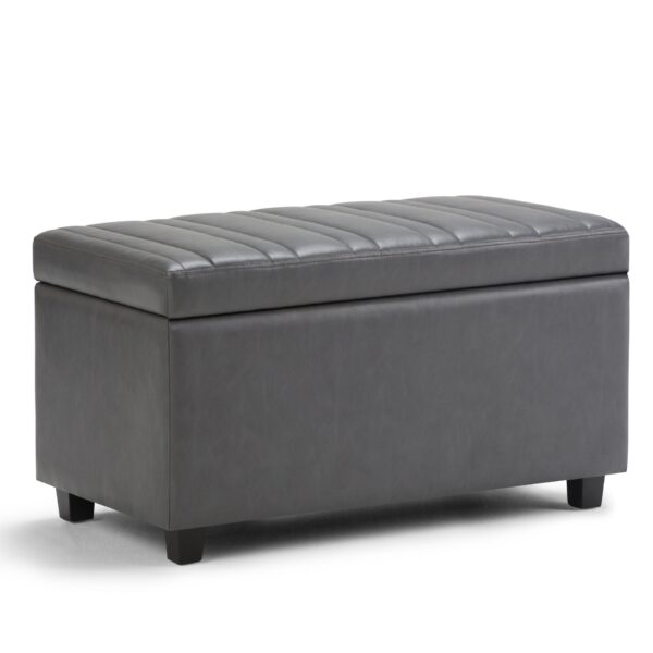 Darcy - Storage Ottoman Bench - Stone Gray