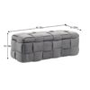 Stylish Storage Ottoman Bench With Safety Hinge For Living Room & Bedroom - Dark Gray - Image 3