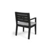 Outdoor 6 Seater Dining Set With Bench - Dark Gray / Light Gray - Image 6
