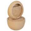 Cement Round Water Fountain With Light And Pump - Beige / Yellow - Image 3
